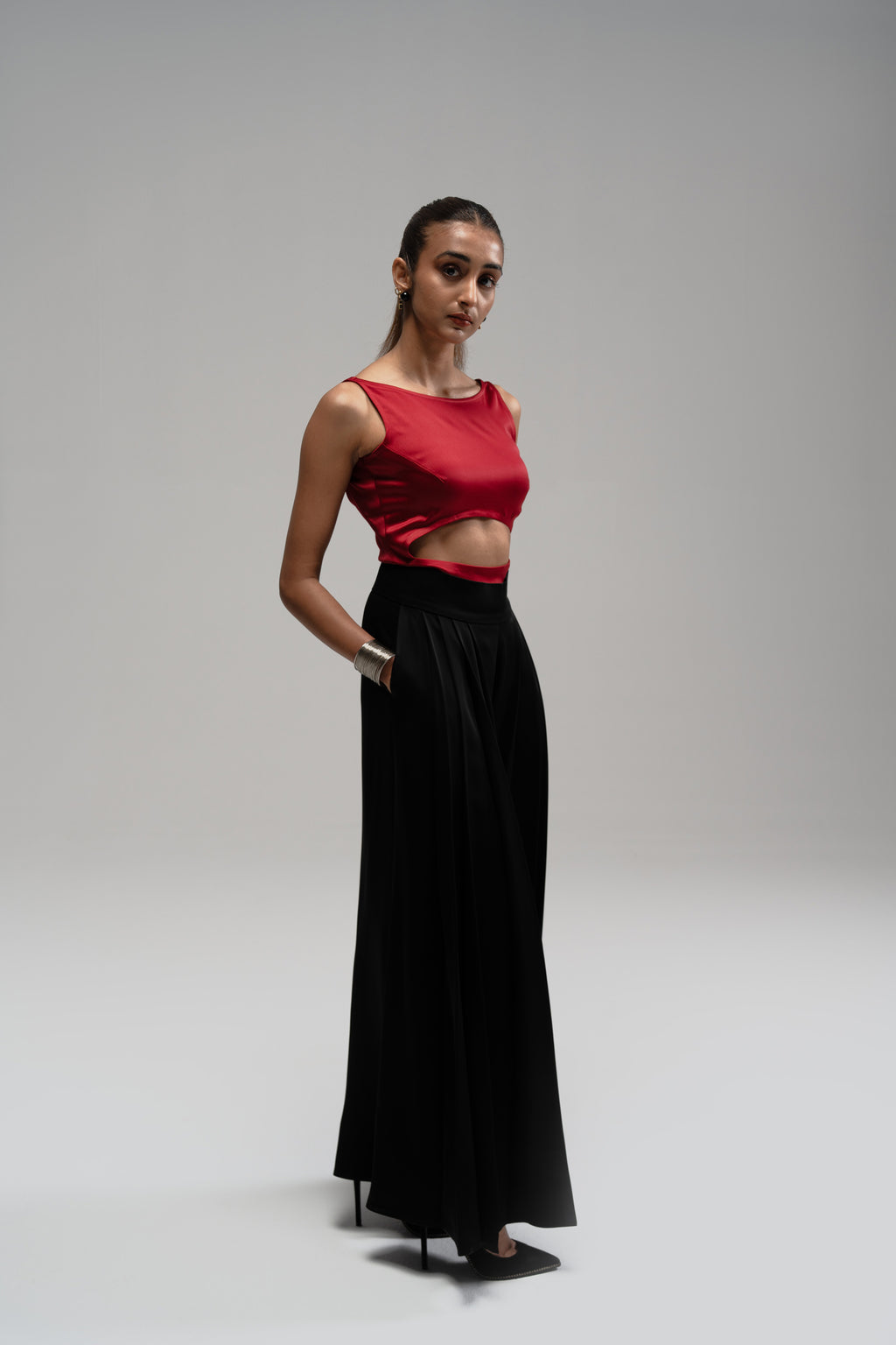 Noir Pleated Trousers