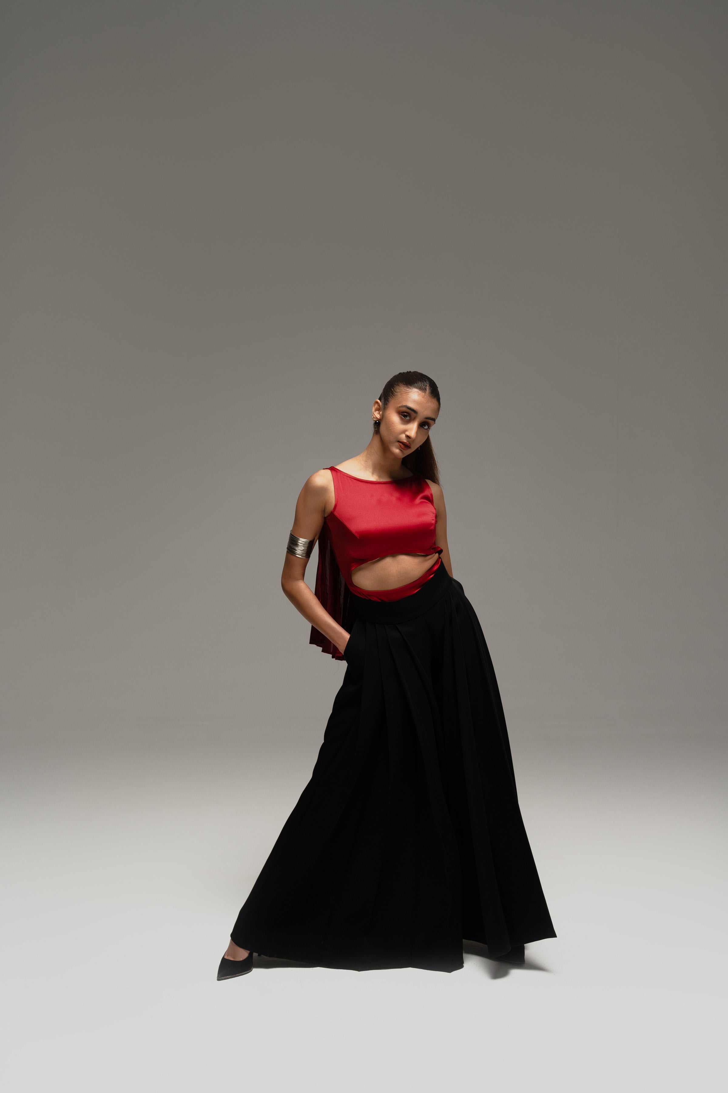 Noir Pleated Trousers