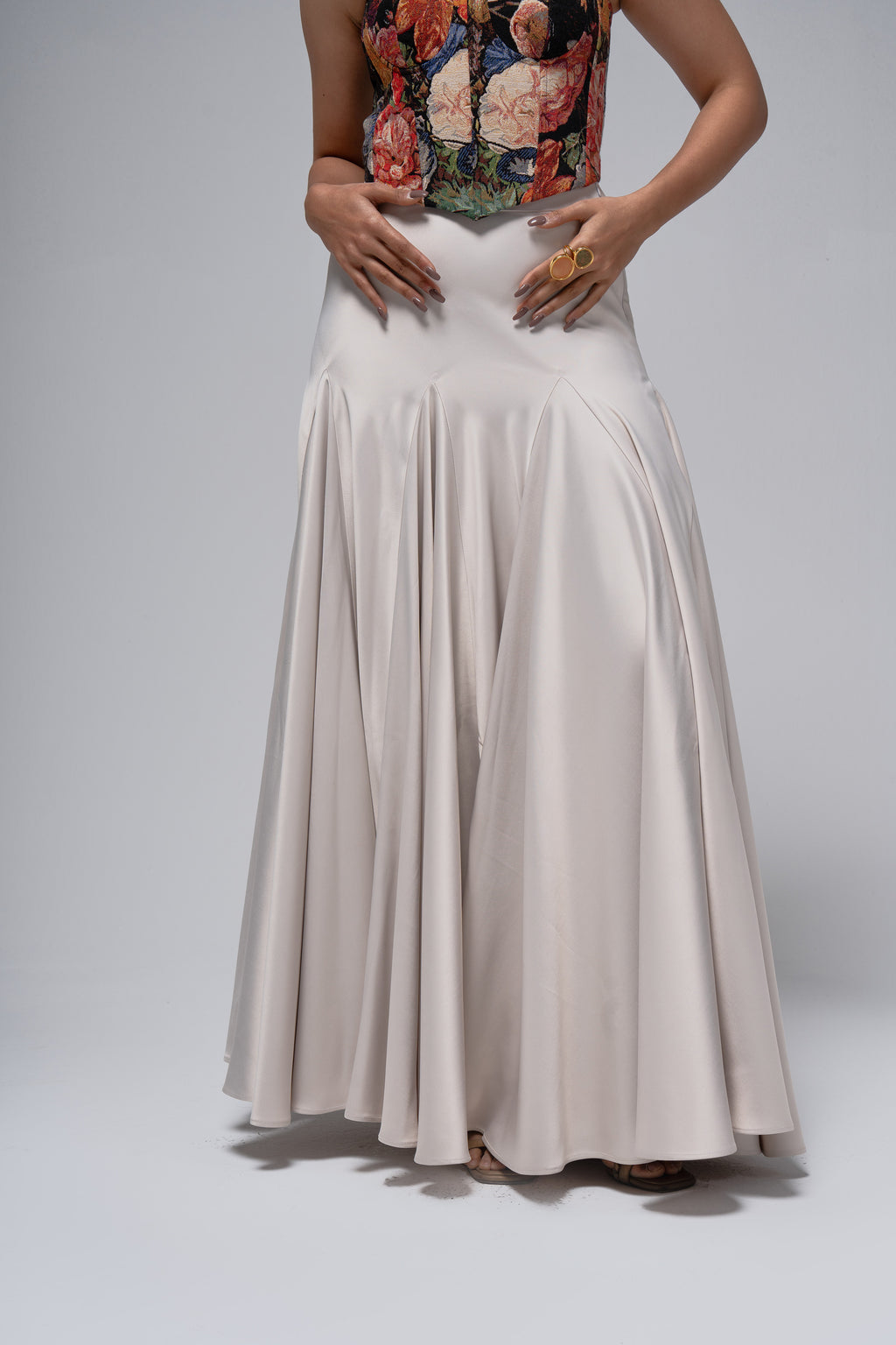 Maxi Godet Skirt