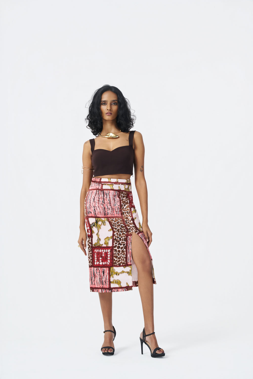 Printed Midi Skirt