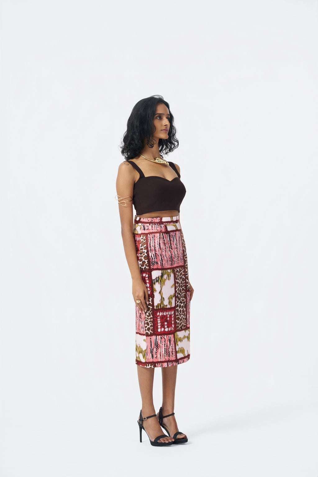 Printed Midi Skirt
