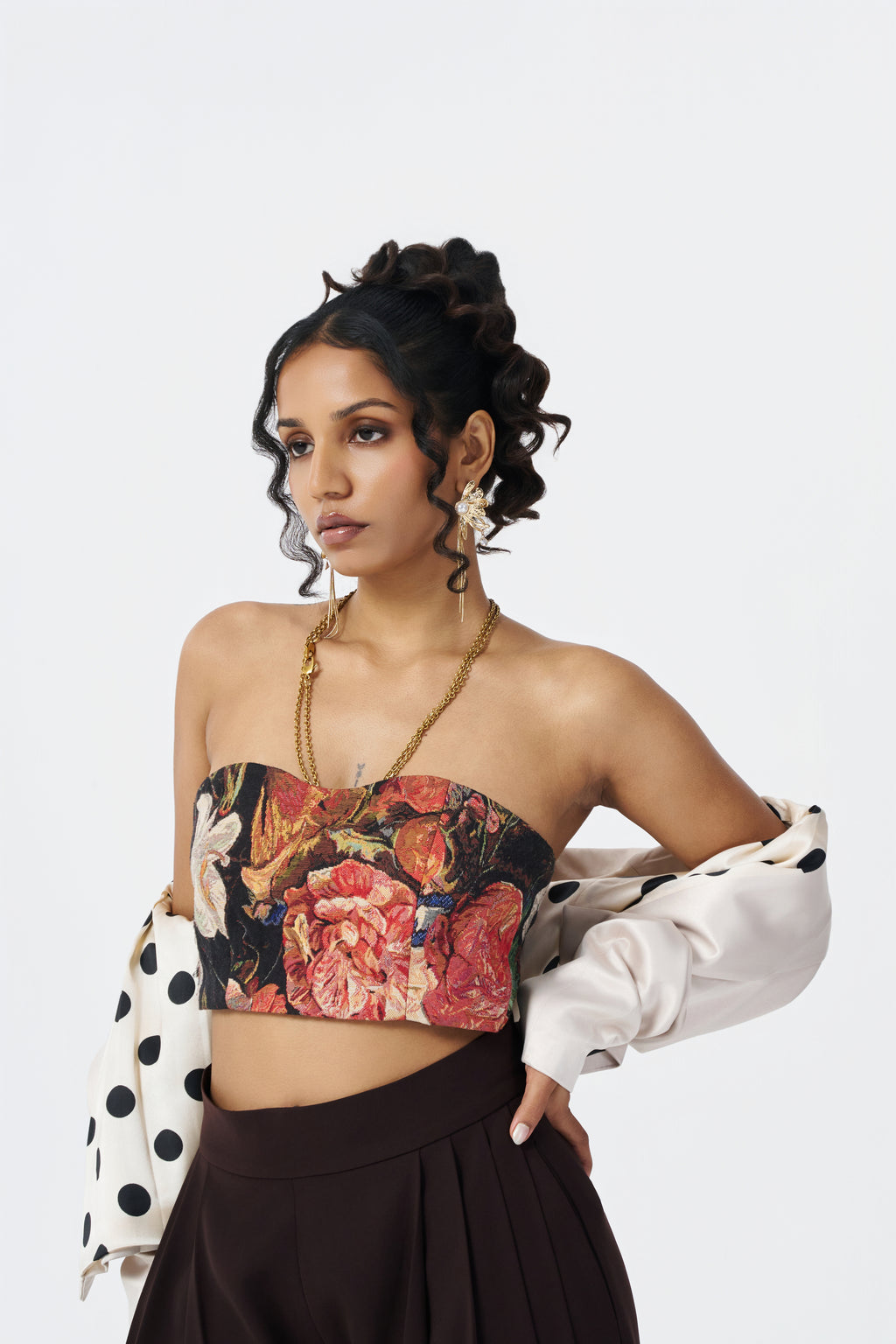 The Pleated Open Blazer